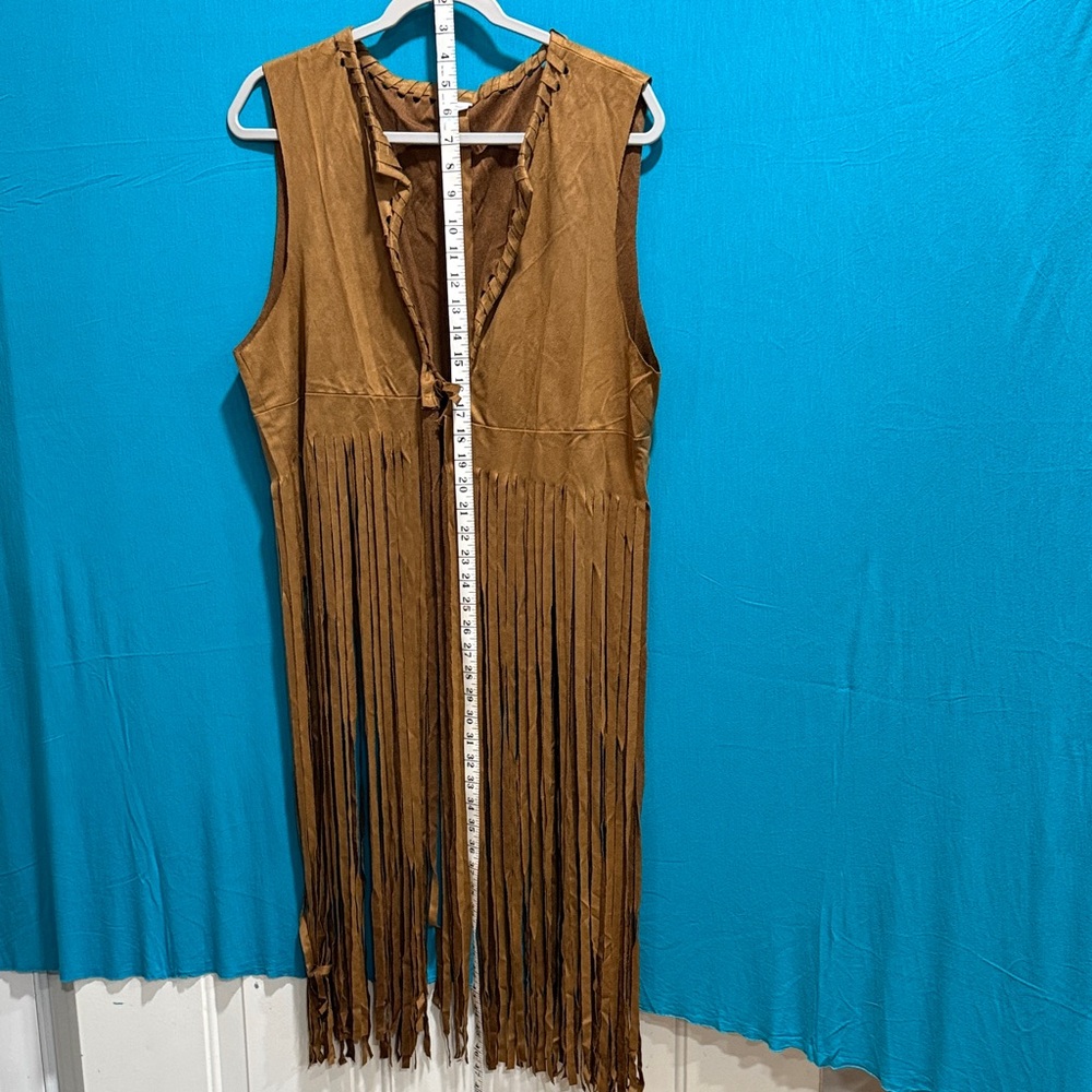 Elegant Brown Fringe Dress